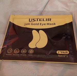 Free USTELIR 24K Gold Eye Mask - Gold & Brown Pack